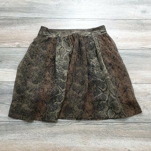 Banana Republic Heritage Womens Size 0 Skirt Snake Skin Print Lined Polyester